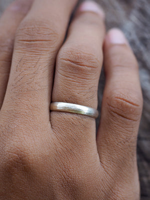 Brushed Wedding Band - Gardens of the Sun Jewelry