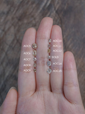 Custom Antique Cut Diamond Ring in Gold