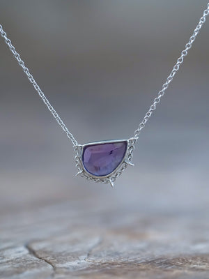 Amethyst Slice Necklace - Gardens of the Sun | Ethical Jewelry
