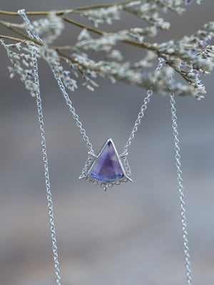 Amethyst Slice Necklace - Gardens of the Sun | Ethical Jewelry