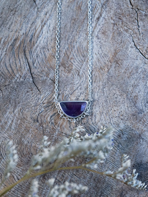 Amethyst Slice Necklace - Gardens of the Sun | Ethical Jewelry