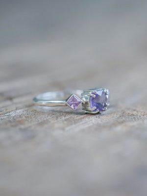 Amethyst and Sapphire Ring