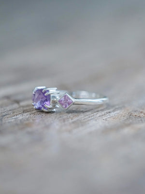 Amethyst and Sapphire Ring