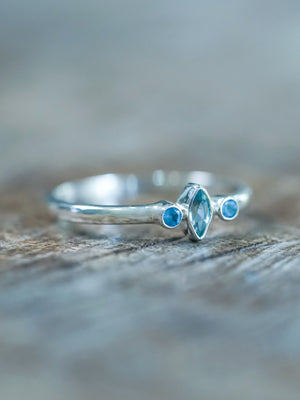 Apatite and Aquamarine Ring - Gardens of the Sun | Ethical Jewelry