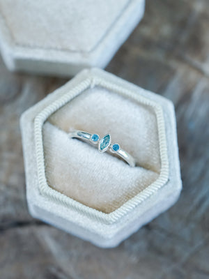 Apatite and Aquamarine Ring - Gardens of the Sun | Ethical Jewelry
