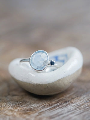 Aquamarine and Sapphire Ring