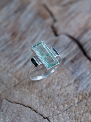 Aquamarine and Tourmaline Ring
