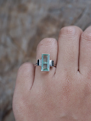 Aquamarine and Tourmaline Ring