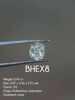 Custom Hexagon Diamond Ring in Gold