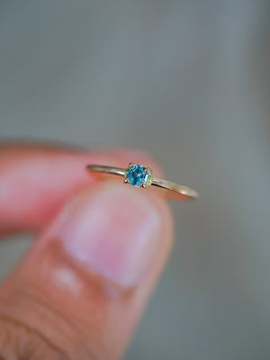 Octagon Montana Sapphire Ring in Rose Gold - Gardens of the Sun | Ethical Jewelry