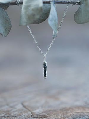 Black Hematite Necklace with Hidden Gems in sterling silver