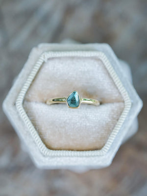 Blue Diamond Slice Ring in Ethical Gold - Gardens of the Sun | Ethical Jewelry