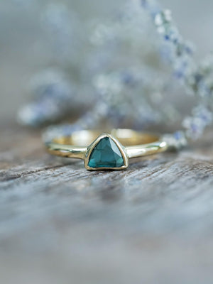 Blue Diamond Slice Ring in Ethical Gold - Gardens of the Sun | Ethical Jewelry
