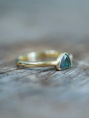 Blue Diamond Slice Ring in Ethical Gold - Gardens of the Sun | Ethical Jewelry