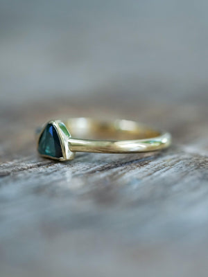 Blue Diamond Slice Ring in Ethical Gold - Gardens of the Sun | Ethical Jewelry