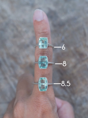 Blue Fluorite Rings in Silver