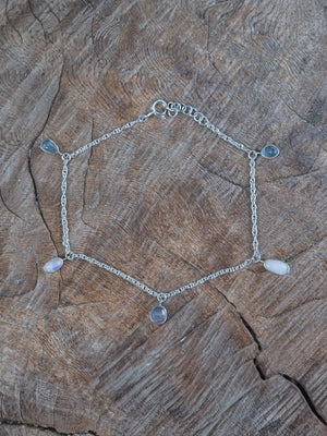 Blue Sapphire and Opal Bracelet