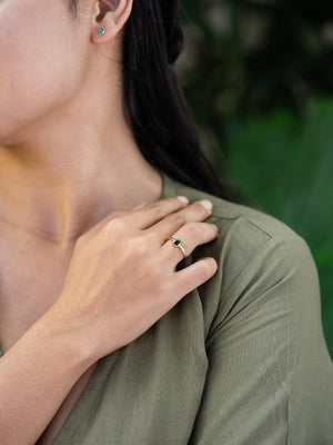 Blue Diamond Slice Ring in Ethical Gold - Gardens of the Sun | Ethical Jewelry