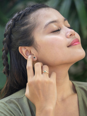 Blue Diamond Slice Ring in Ethical Gold - Gardens of the Sun | Ethical Jewelry