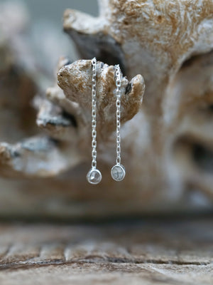 Borneo Diamond Ear Threaders - Gardens of the Sun | Ethical Jewelry