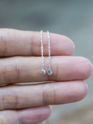 Borneo Diamond Ear Threaders - Gardens of the Sun | Ethical Jewelry