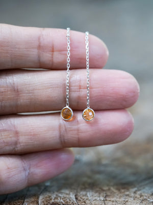 Citrine Ear Threaders - Gardens of the Sun | Ethical Jewelry