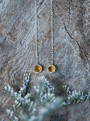 Citrine Ear Threaders - Gardens of the Sun | Ethical Jewelry