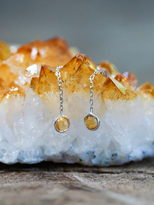 Citrine Ear Threaders - Gardens of the Sun | Ethical Jewelry
