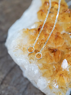 Citrine Ear Threaders - Gardens of the Sun | Ethical Jewelry