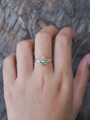 Citrine and Green Garnet Ring Set - Gardens of the Sun | Ethical Jewelry