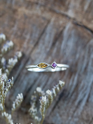 Citrine and Ruby Ring - Gardens of the Sun | Ethical Jewelry