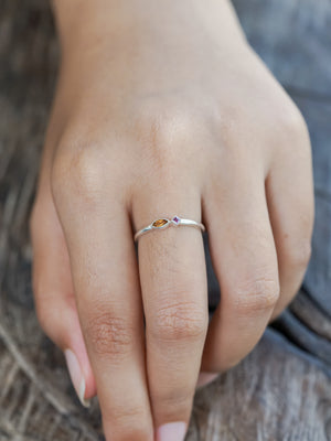 Citrine and Ruby Ring - Gardens of the Sun | Ethical Jewelry