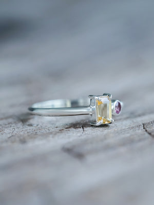 Citrine and Spinel Ring - Gardens of the Sun | Ethical Jewelry