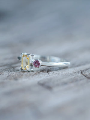 Citrine and Spinel Ring - Gardens of the Sun | Ethical Jewelry