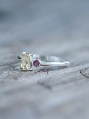 Citrine and Spinel Ring - Gardens of the Sun | Ethical Jewelry
