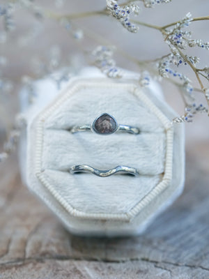 Color Change Garnet Ring Set in a velvet box