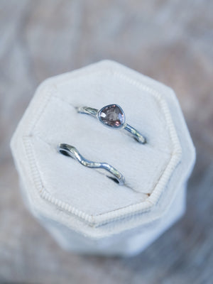 Color Change Garnet Ring Set size 7 in velvet box