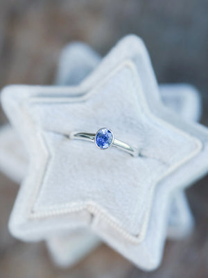 Cornflower Blue Sapphire Engagement Ring