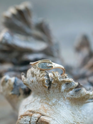 Curved Diamond Slice Ring in Rose Gold - Gardens of the Sun | Ethical Jewelry