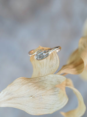 Curved Diamond Slice Ring in Rose Gold - Gardens of the Sun | Ethical Jewelry
