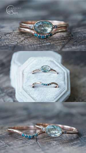 Custom Aquamarine Ring in Gold - Gardens of the Sun | Ethical Jewelry