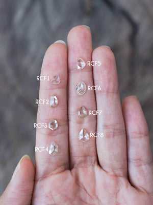 Custom Rose Cut Freeform Diamond Ring