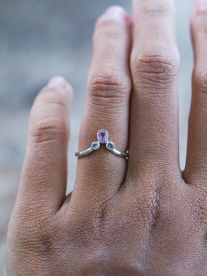Sapphire and Tanzanite Ring