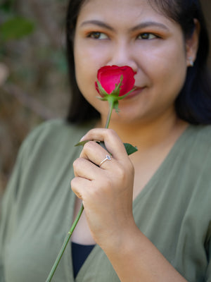 Marble Diamond Slice Ring in Silver - Gardens of the Sun | Ethical Jewelry