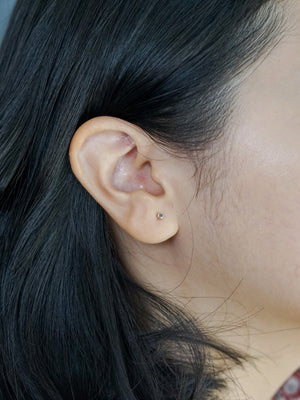 Salt and Pepper Diamond Earrings in Gold - Gardens of the Sun | Ethical Jewelry