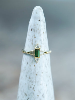 Tourmaline and Diamond Ring in Ethical Gold - Gardens of the Sun | Ethical Jewelry
