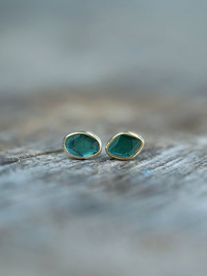 Blue Diamond Slice Earrings - Gardens of the Sun | Ethical Jewelry