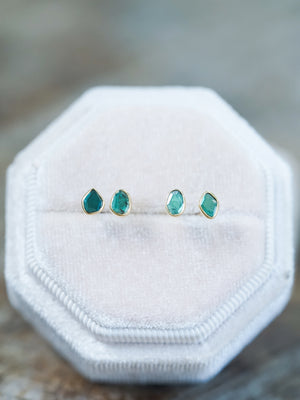 Blue Diamond Slice Earrings - Gardens of the Sun | Ethical Jewelry