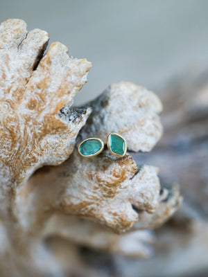 Blue Diamond Slice Earrings - Gardens of the Sun | Ethical Jewelry