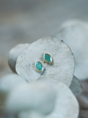 Blue Diamond Slice Earrings - Gardens of the Sun | Ethical Jewelry